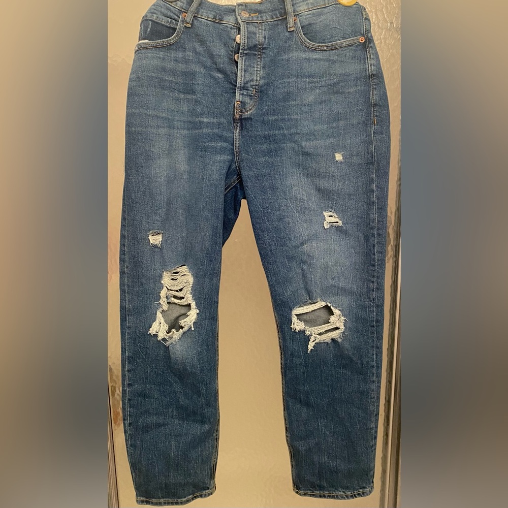 Old navy sky-hi straight jeans. Extra high-rise, size 14